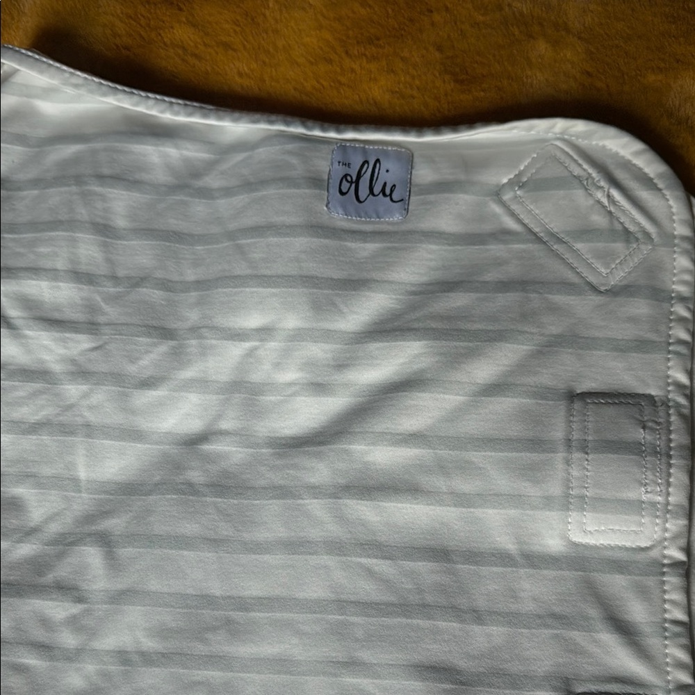 Ollie Striped Gray and White swaddle